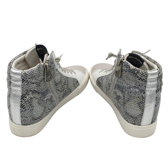 Vintage Havana Dayne Snake/ White Suede Leather High Top Sneakers size 8.5 - Picture 8 of 16